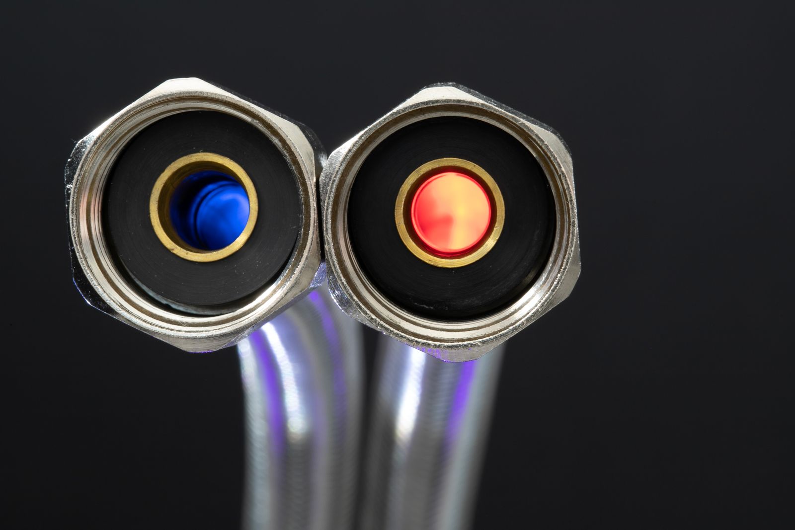 Hot and cold water supply lines